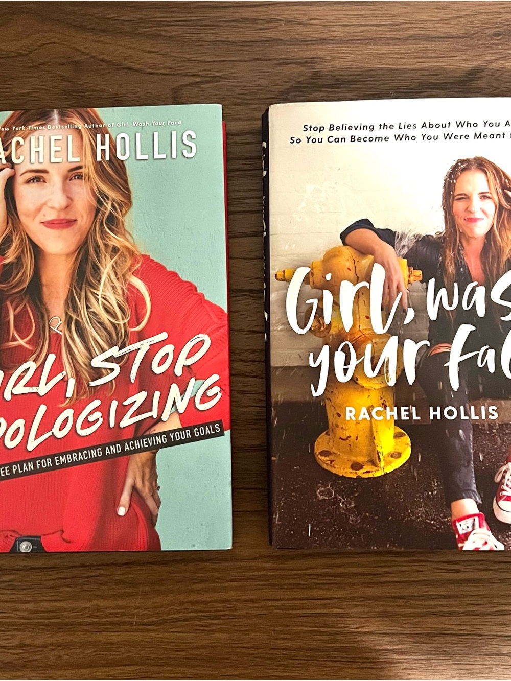 Rachel Hollis Hardback Book Set - Girl, Stop Apologizing & Girl, Wash Your Face